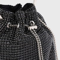 Strass Bucket Handbag Black