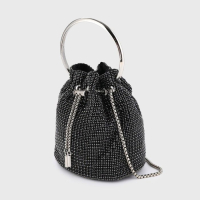 Strass Bucket Handbag Black