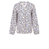 Travel Blouse Merel Off white/ Navy Print