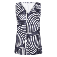 Top Britt Navy Print