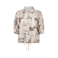 Blouse Barbara Beige/Espresso Brown