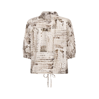 Blouse Barbara Beige/Espresso Brown