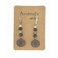 Earrings DQ Metal, Small Beads & Ibiza Charm