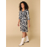 Dress black/off white print Rochelle