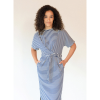 Dress Vivi Off white/Night Blue