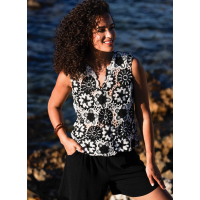Top Ceylin knitted black print