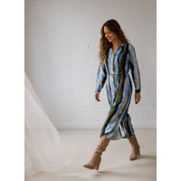 Maxi Dress Hiltje Blue and Green
