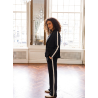 Pants Mandy Black with white stripe