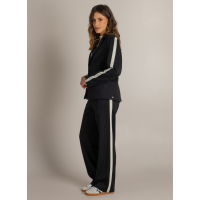 Pants Mandy Black with white stripe