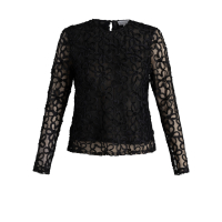 Long sleeve Maira Black flower embroidery