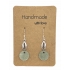 Earrings Sea Shell & Green Resin Charm