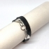 Leather Bracelet Double Black  & Ring Lock