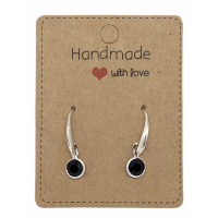 Earrings DQ Metal & Black