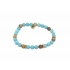 Beaded Bracelet Turquoise & Brown Gold