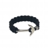 Men Bracelet Big Para Cord Black & Anchour Lock