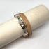 Leather Bracelet Double Light Brown & Heart Lock