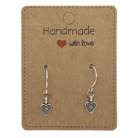 Earrings Small Silver & Hearts