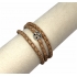 Round Leather Braided Bracelet Brown & Anchor Bead