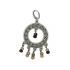 Earrings DQ Metal & Silver Ibiza Charm with Brown Beads