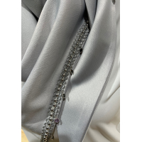 Handmade Light grey scarf with charms