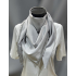 Handmade Light grey scarf with charms