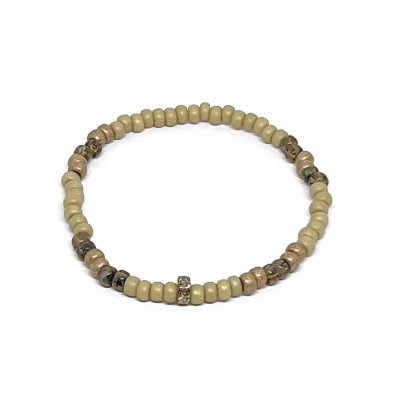 Miyuki Bracelet  Beige & Brown Beads