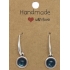 Earrings DQ Metal & Cabochon Small  Dark Blue