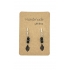 Earrings DQ Silver & black Miyuki Beads and Black Leaf charm