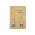 Earrings DQ Silver & Beads Brown and Blue