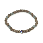 Miyuki Bracelet  Taupe & Grey Beads