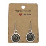 Earrings DQ Metal & Leopard Cabochon