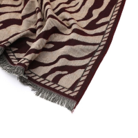 Scarf Burgundy Zebra print 