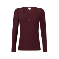 Travel rib long sleeve June Bordeaux