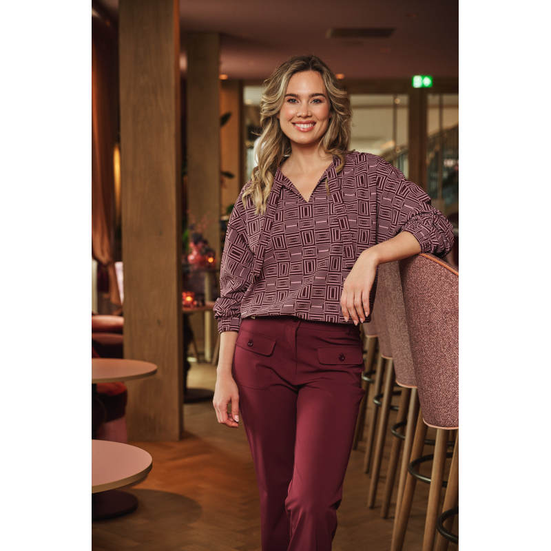 Travel Blouse Lisanne Bordeaux