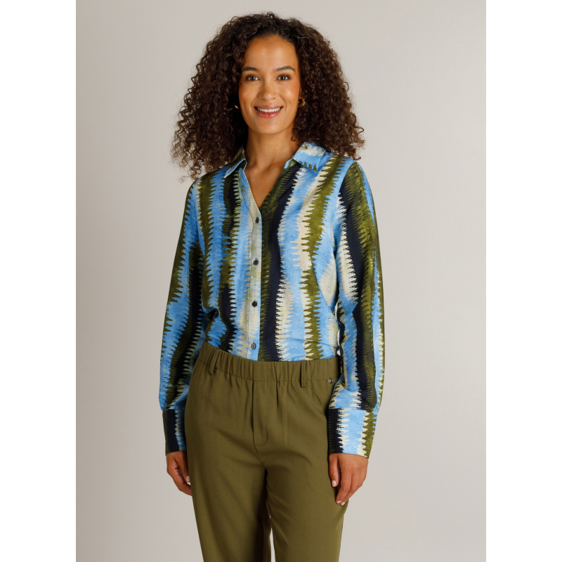 Blouse Huda Blue and Green