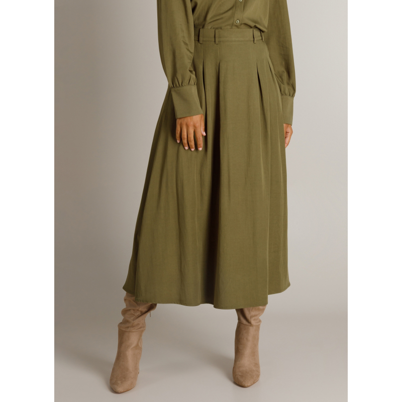 Maxi Skirt Olive Green Harleen 