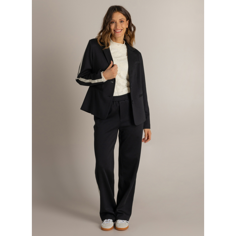 Pants Mandy Black with white stripe