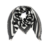 Luxury triangle scarf Black Zebra