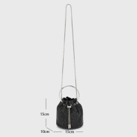 Strass Bucket Handbag Black
