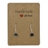 Earrings Small Silver & Crystal Charm Grey 