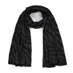 Black zebra scarf Silver Shimmer