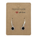 Earrings DQ Metal & Black