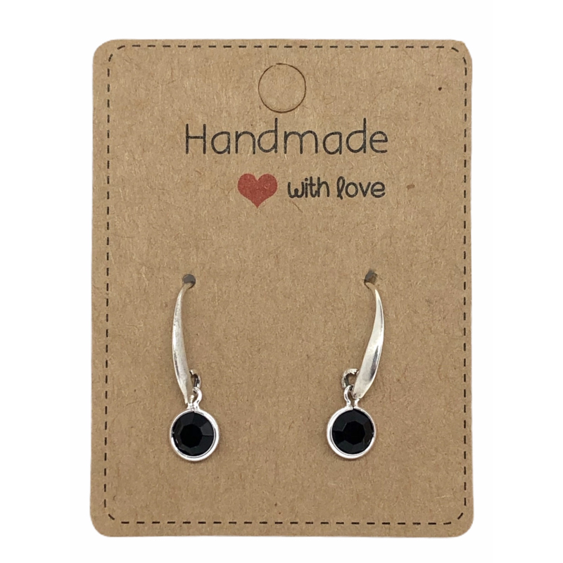 Earrings DQ Metal & Black