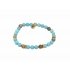 Beaded Bracelet Turquoise & Brown Gold