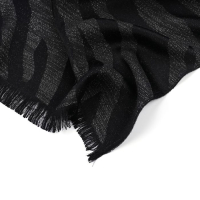 Black zebra scarf Silver Shimmer
