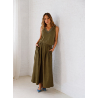 Maxi Skirt Olive Green Harleen 