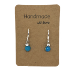 Earrings DQ Metal & Turquoise Bead