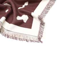 Luxury triangle scarf Coffee Zebra