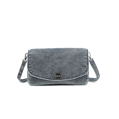 Denim Handbag Washed Silver