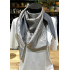 Handmade Scarf Grey With print 